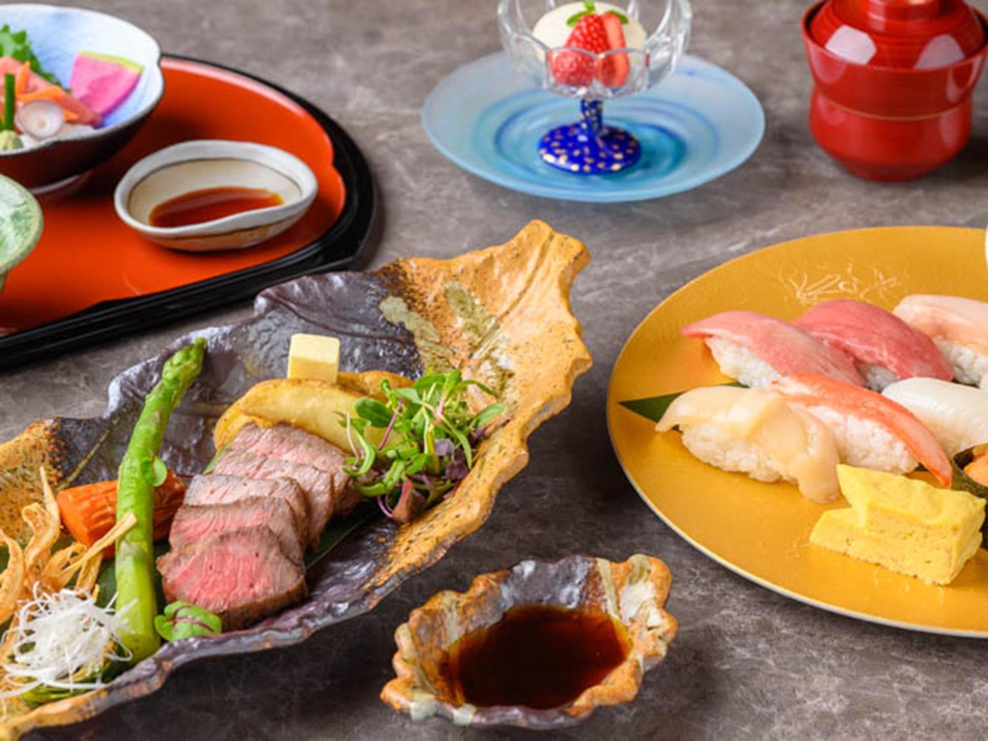 Shin Furano Prince Hotel Buitenkant foto A selection of Japanese cuisine