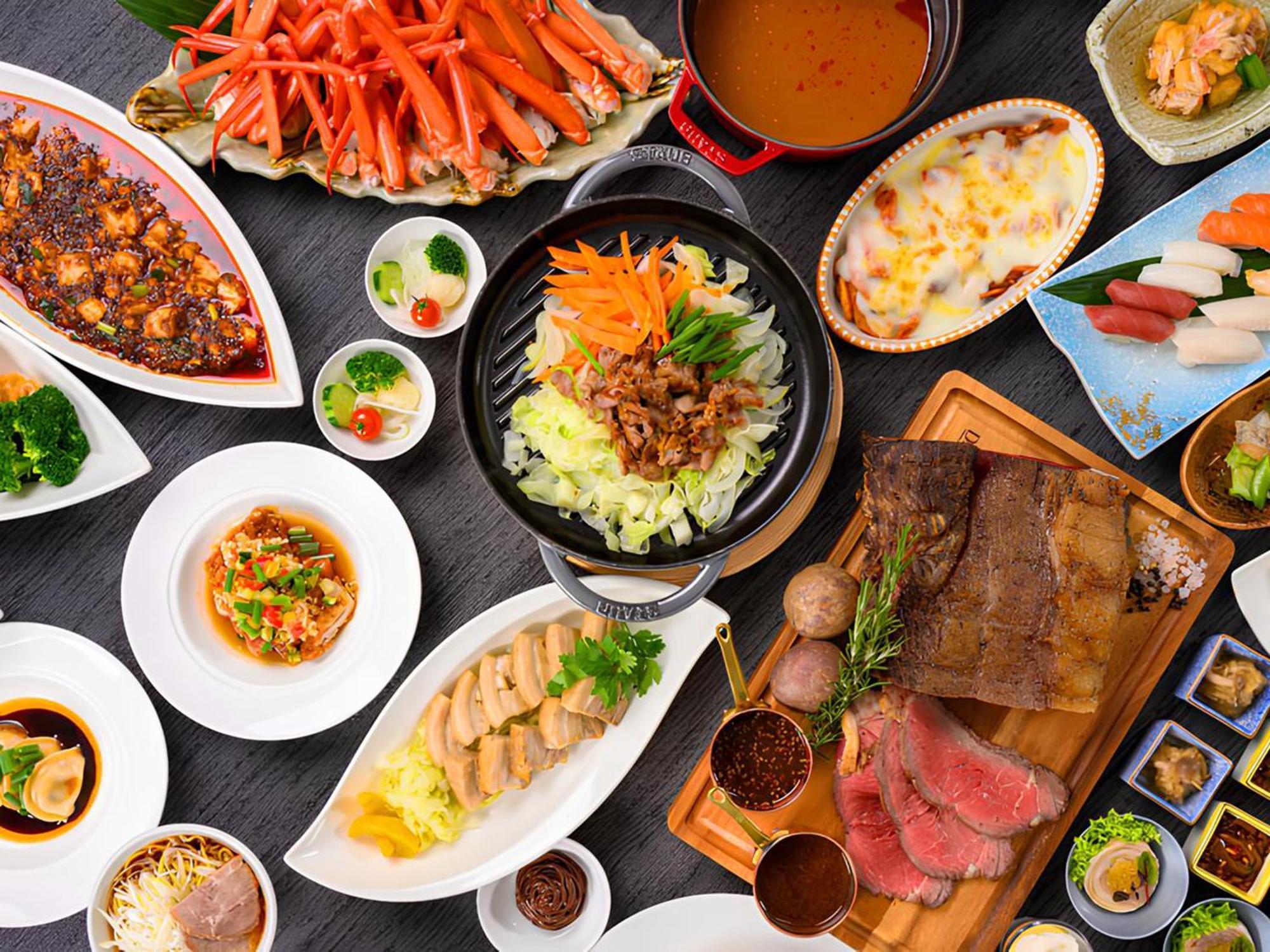 Shin Furano Prince Hotel Buitenkant foto A selection of Japanese cuisine