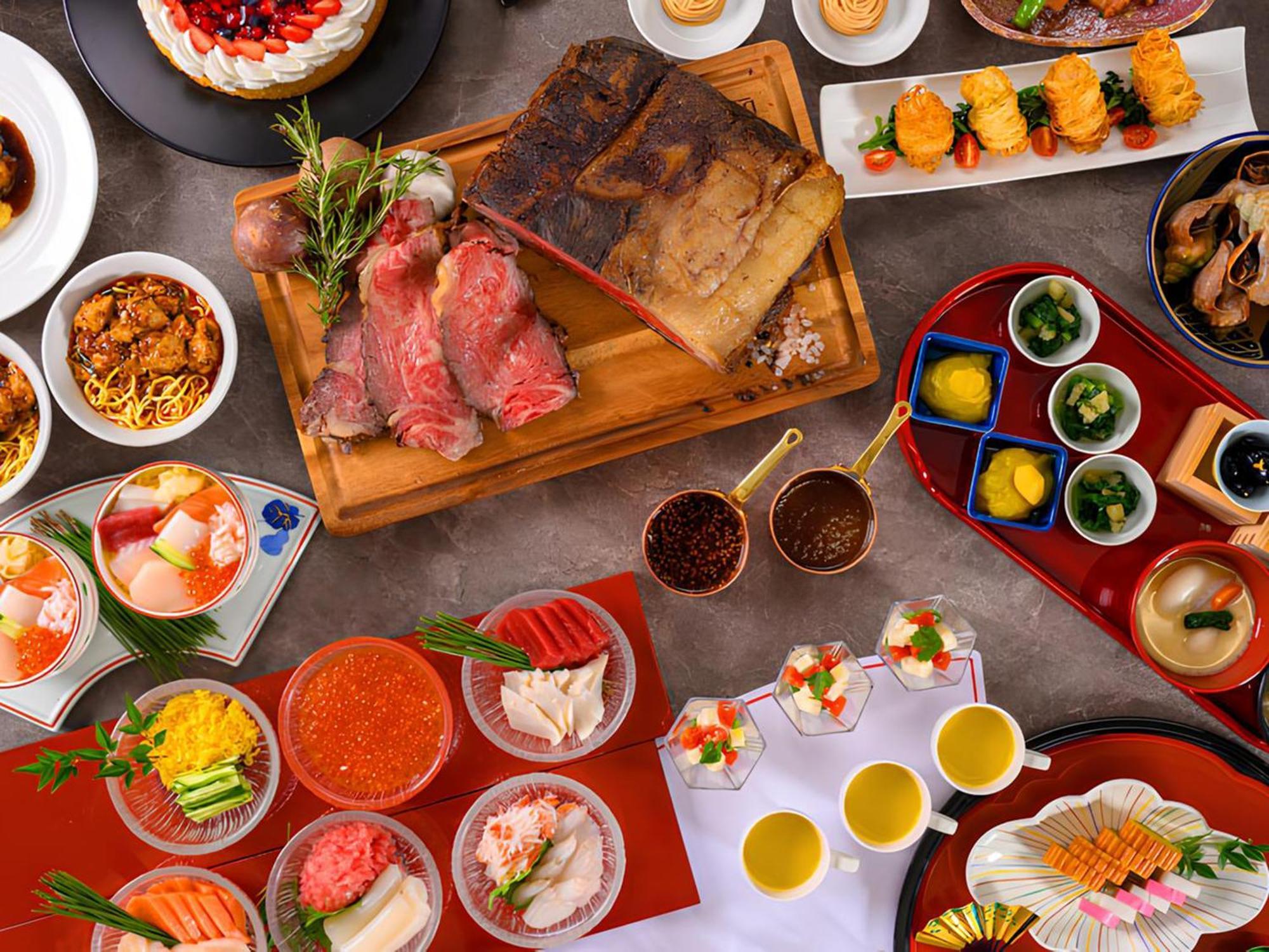 Shin Furano Prince Hotel Buitenkant foto A selection of Japanese cuisine